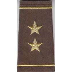 2 STARS Gold on Brown Shoulder Boards