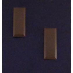 Lieutenant Bars SMOOTH SUBDUED BROWN 1" Collar Pins 37007B