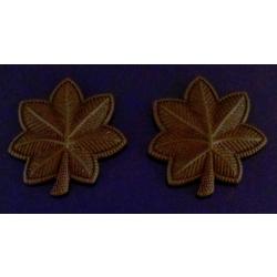 Major Oak Leaf SUBDUED BROWN 1" Collar Pins 37008B