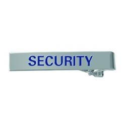 SECURITY Tie Bar Silver with Royal Blue Lettering Female Version
