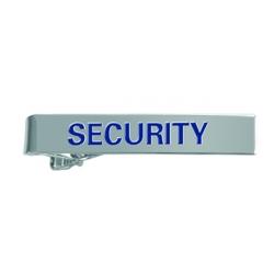 SECURITY Tie Bar Silver with Royal Blue Lettering Male Version