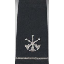 3 Bugles Silver on Midnight Navy Shoulder Boards