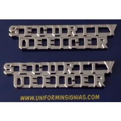 SECURITY OFFICER 1/4" Silver Collar Pins