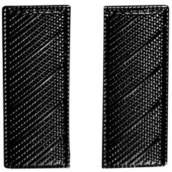 LT Black Corrugated 3/4" Mini Small Collar Pins Clutch Back
