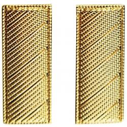 LT Gold Corrugated 3/4" Mini Small Collar Pins Clutch Back
