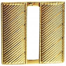 Captain Bars 3/4" Corrugated Gold Collar Pins CLUTCH BACK Small