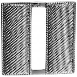 Captain Bars 3/4" Corrugated Silver Collar Pins CLUTCH BACK Small