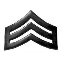 SGT Chevron, Black Enamel Finish, Regular-1" Wide SUBDUED