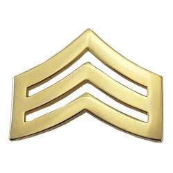 SGT Chevron, Polished Gold Metallic Finish, Regular-1" Wide
