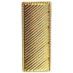 LT Gold Corrugated 1" Large Collar Pins Clutch Back