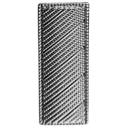 LT Silver Corrugated 1" Large Collar Pins Clutch Back