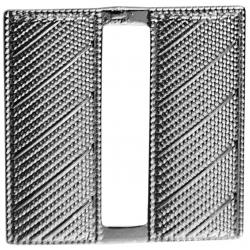 Captain Bars 1" Corrugated Silver Collar Pins CLUTCH BACK Large