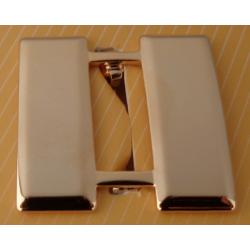 Captain Bars 1" Polished Gold smooth finish Collar Pins SAFETY CATCH