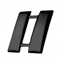 Captain Bars 1" Smooth Subdued Black Hero's Pride 4426RB