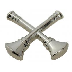 2 Bugles Crossed 5/8" Silver 4445N