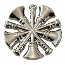 5 Bugles 3/4" Silver pair Collar Pins Hero's Pride 4448N