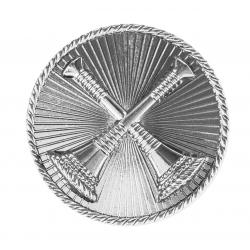 2 Bugles Crossed 15/16" Silver Collar Pins Hero's Pride 4452N