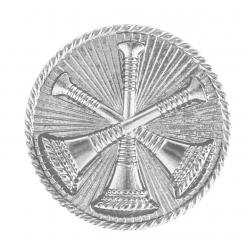 3 Bugles Silver Collar Pins 15/16" Hero's Pride 4453N