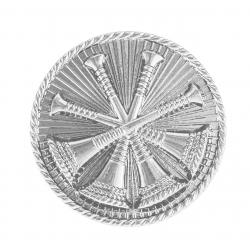 4 Bugles Silver 15/16" Collar Pins Hero's Pride 4454N