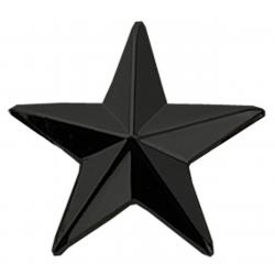 1 Star 1/2" Subdued Black Collar Pins