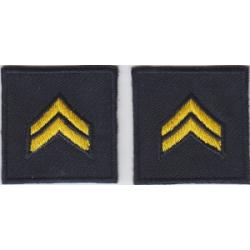 CPL Corporal MEDIUM GOLD on MIDNIGHT NAVY collar patches solid style