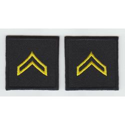 CPL Corporal Medium GOLD on BLACK collar patches Outline Style