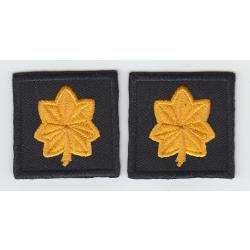 MAJ Major Oak Leaf/ Clusters DARK GOLD on BLACK LARGE 1.5" collar patches