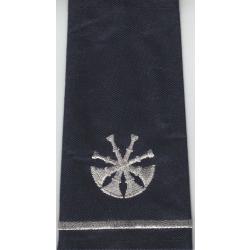 4 Bugles Crossed Silver on Midnight Navy Shoulder Boards