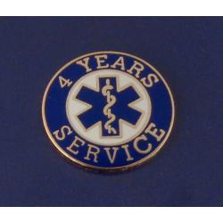 4 YEARS SERVICE EMS STAR OF LIFE Uniform Lapel Pin