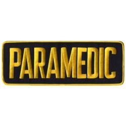 PARAMEDIC MEDIUM GOLD on MIDNIGHT NAVY Back Panel Patch 11 X 4