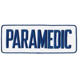 PARAMEDIC Royal Blue on White Back Panel Patch 11 X 4