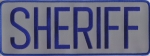 SHERIFF Royal Blue on REFLECTIVE Grey Back Panel Patch 11 X 4