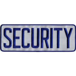 SECURITY Royal Blue Lettering on 3M REFLECTIVE Grey Back Panel Patch 11X4