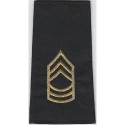 MSGT/MASTER SERGEANT Epaulet Shoulder Boards Gold on Black-Large