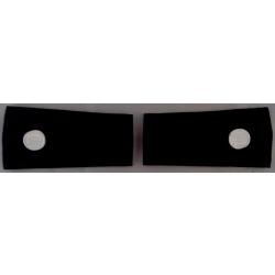 2nd Lieutenant 2LT ROTC Epaulet Shoulder Boards male size White on Black