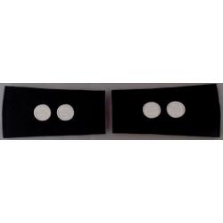 1st Lieutenant 1LT ROTC Epaulet Shoulder Boards male size White on Black