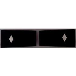 Major MAJ ROTC Epaulet Shoulder Boards male size White on Black
