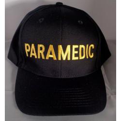 PARAMEDIC Medium Gold Lettering on DARK NAVY twill baseball hat