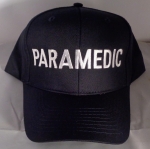 PARAMEDIC WHITE Lettering on DARK NAVY twill baseball hat