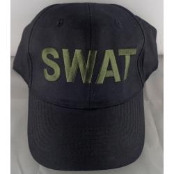 SWAT Baseball Hat OD Green on Black