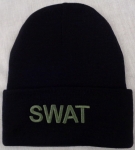 SWAT OD Green on Black WATCH CAP
