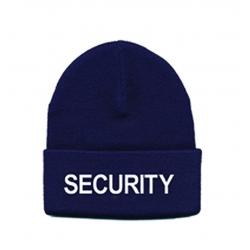SECURITY Watch Cap, White on Navy Blue, One Size Fits All