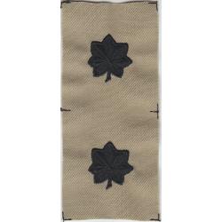 LTC or Major BLACK on DESERT TAN sew-on rank insignia patches