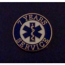 7 YEARS SERVICE EMS STAR OF LIFE Uniform Lapel Pin
