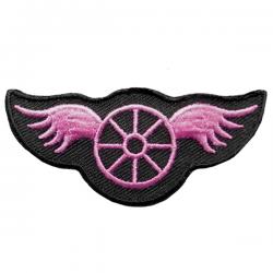 Wheel With Wings PINK California Style Police Motorcycle patch