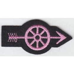 Wheel With Arrow PINK on Felt patch