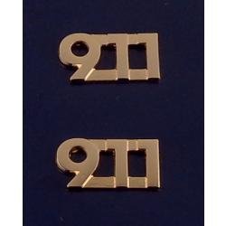 911 dispatcher collar lapel pins GOLD