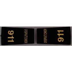 911 DISPATCHER Gold Dark Navy Epaulet Shoulder Boards USA MADE