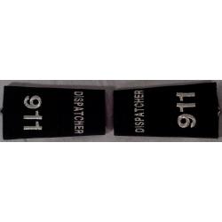 911 DISPATCHER Silver on Black Epaulet Shoulder Boards USA MADE