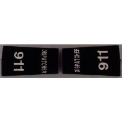 911 DISPATCHER SILVER Dark Navy Epaulet Shoulder Boards USA MADE